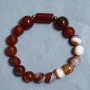 Bransoletka jaspis fasetowany kuleczka 10 mm +- cylindry 16x8 mm +-, długość 18 cm +-, elastyczna
