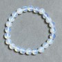 Bransoletka Moonstone Opalit granowana kuleczka 8 mm ±, długość 18 cm ± elastyczna