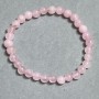 Bransoleta Różowy kwarc kulka 6mm+-, długość 18cm +- elastyczna