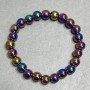 Bransoleta hematyt gładka kuleczka 8mm+-, długość 18cm +- elastyczna