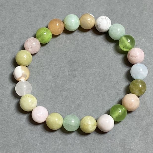 Bransoletka Asorti gładka kulka 8mm ±, długość 18cm ± strecz