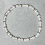 Bransoletka Górski kryształ kulka gładka 4mm+-, długość 18cm +- elastyczna