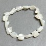 Bransoletka Perłowy agat w formie walca 10x9mm+- rdzeń 4x2mm+-, długość 18cm +- elastyczna