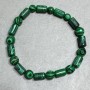 Bransoletka Malachit szałwiowaty kuleczki 6mm+- 8mm+- cylindry 10x6mm+-, długość 18cm +- elastyczna