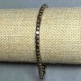 Bransoletka Hematyt kostka, średnica 4x4mm+- kolor złoto, długość 18cm +- stretch