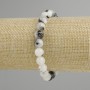 Bransoletka Adular gładka kulka, średnica 10, 5mm+-, długość 18cm +- stretch