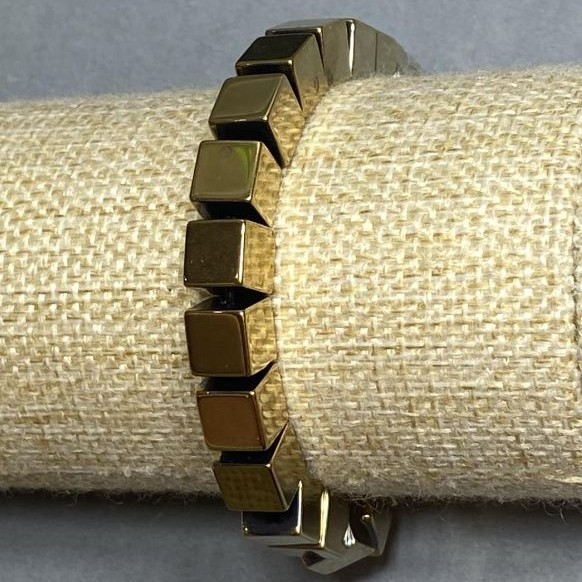 Bransoletka Hematyt kostka 8mm+-, długość 18cm +- stretch