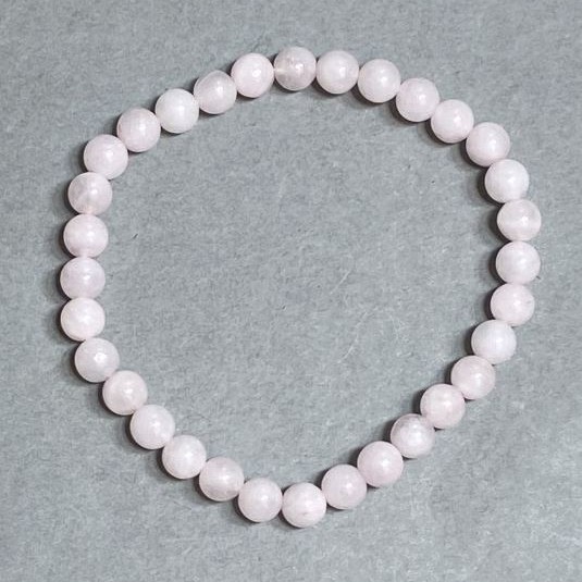Bransoletka Kwarc różowy kulka 6mm-, długość 18cm +- stretch
