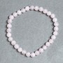 Bransoletka Kwarc różowy kulka 6mm-, długość 18cm +- stretch