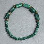 Bransoletka Malachit gładka kulka 4mm+- rurka 12x6mm+-, długość 18cm +- stretch