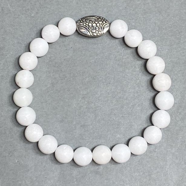 Bransoletka Agat Sokole Oko gładka kulka 8, 5mm+-, długość 18cm +- stretch