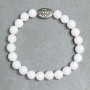 Bransoletka Agat Sokole Oko gładka kulka 8, 5mm+-, długość 18cm +- stretch