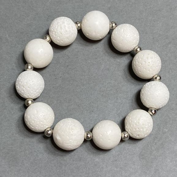 Bransoletka Koral gąbczasty kulka 13,5mm+-, długość 18cm +- stretch