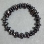 Bransoletka hematit gwintowana 12x4-8mm+- fasetowane kule 6mm+-, długość 18cm +- elastyczna