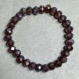 Bransoletka Kryształ czeski szlifowany rondel 8x6mm+-, długość 18cm +- guma