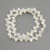 Perłowe koraliki łezka, średnica 8, 5×6 mm+-, długość 39 cm+- na żyłce