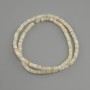 Muszlowe koraliki z perłą skafariki rondel, średnica 4x1,5-2 mm +/- , długość 38 cm +/- na żyłce