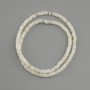 Bulongi z muszli skafarka ronicel, średnica 4x1, 5-2 mm +/- , długość 38 cm +/- na żyłce