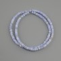Koraliki z muszli skafarka rondel, średnica 4x1, 5-2 mm+-, długość 38 cm+- na żyłce