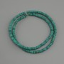 Muszlowe koraliki Skafar rondel, średnica 4x1, 5-2 mm +/- , długość 38 cm +/- na żyłce