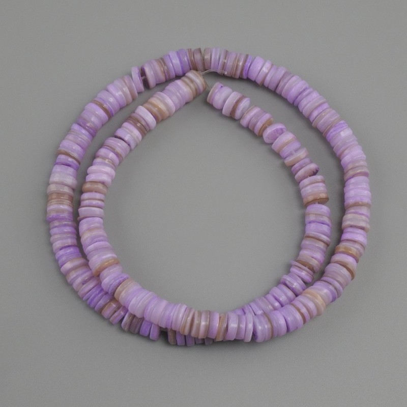 Buzynki z muszli skafarce rondel, średnica 6×1, 5-2 mm ±, długość 39 cm ± na żyłce