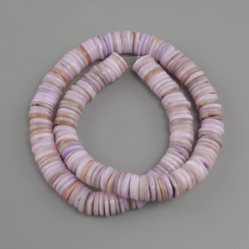 Buzynki z muszli skafarce rondel, średnica 10×1, 5-2 mm ±, długość 39 cm ± na żyłce