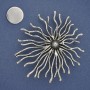 Broszka na magnesie Kwiat 75 mm ± srebrzysty metal