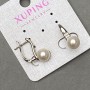 Kolczyki Xuping rodowanie z perłami 19x8 mm+