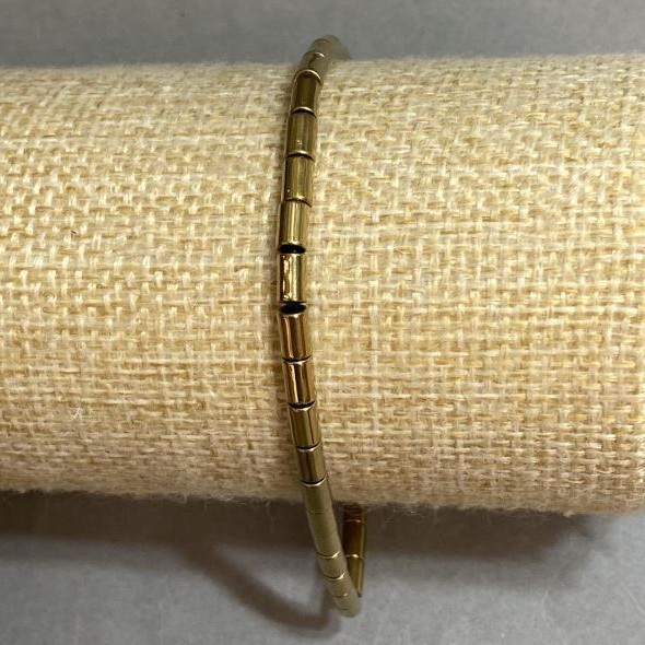 Bransoletka z hematytu walec 5×3 mm ±, długość 18 cm ± na gumce (stretch)