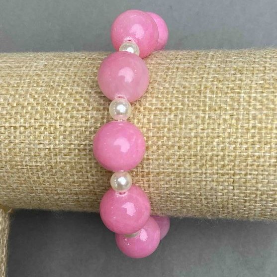 Bransoletka Akryl gładka kulka 14 cm +- 6 mm+-, długość 18 cm +- stretch