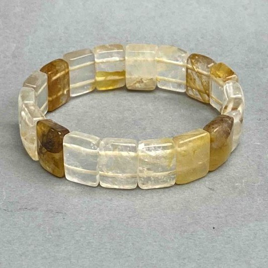 Bransoletka cytryn ogniwa, średnica 15×11 mm+-, długość 18 cm +- strecz