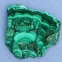 Płytka pamiątkowa z naturalnego kamienia MALACHIT 88x88x10 mm ± waga 205 gram