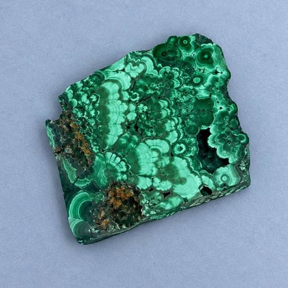 Płytka pamiątkowa z naturalnego kamienia Malachit 70x61x10 mm ± masa 130 g