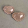 Para Serc Różowy Kwarc pamiątkowy naturalny kamień, średnica 43-47x33-36 mm+- 88 g