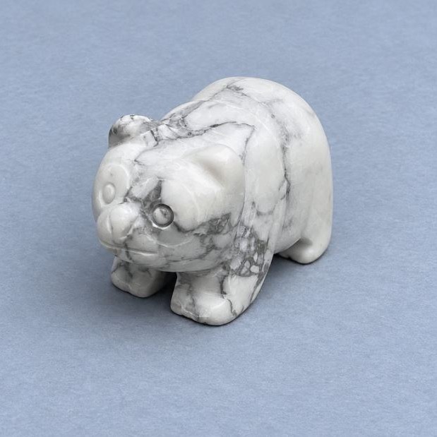 Figurka dekoracyjna Panda z chacholitu naturalnego kamienia 40x25x22 mm+