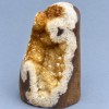 Naturalny kamień ozdobny — druża cytryny, wymiary ~119×85×71 mm ±, waga ~906 g