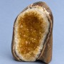 Suwenirny naturalny kamień druza cytrynu, wymiary ~110x82x52 mm+- ~waga 700 gr