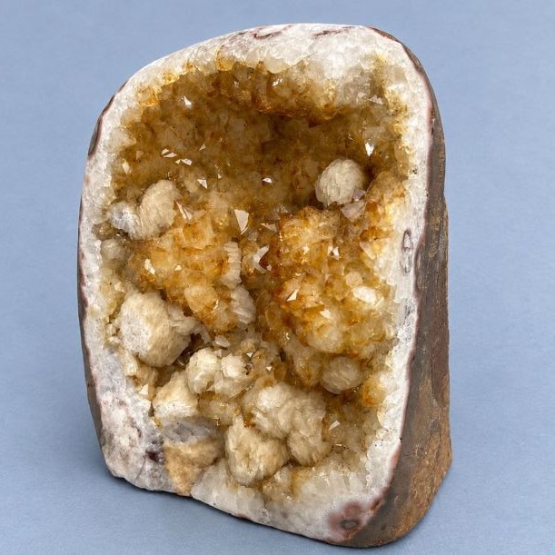 Kamień naturalny druza cytrynu, wymiary ~106x94x72 mm+- ~waga 827 g