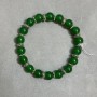 Bransoletka chryzopraz gładka kulka 8 mm ± z wstawkami, długość 18 cm ± na gumce (stretch)