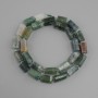 Koraliki Agat Mchowy, szlif, średnica 9-13x6-7, 5mm±, koraliki 3mm±, długość 40cm+