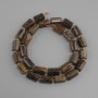 Koraliki z bronzytu łamanego, średnica 11-3x7-9 mm+- koralik 3 mm+-, długość 40 cm+