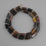 Koraliki Tiger Eye, Bycze Oko, Sokole Oko cięte (rubka), średnica 12-13×6-7 mm ±, koraliki 3 mm ±, długość 40 cm ±