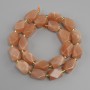 Koraliki z selenitu wielościan, średnica 15-16x10-11 mm± koraliki 3 mm±, długość 38 cm+