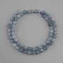 Koraliki akwamaryn fasetowany rombik, średnica 6x5 mm +/- , długość 37 cm +/-