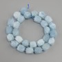 Koraliki Akwamaryn wielościany, średnica 11-12×10-11, 5 mm± koralik 3 mm+-, długość 39 cm+-