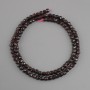 Bursztynki granat naturalny kamień fasetowany sześcian, średnica 4x4 mm +/-, długość 39 cm +/-