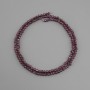 Koraliki granat naturalny kamień fasetowana kulka, średnica 3 mm +/- , długość 39 cm +/-