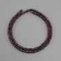 Koraliki granat naturalny kamień szlifowany rodel, średnica 4x3 mm+-, długość 39 cm+-