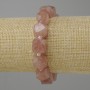 Bransoletka z kwarcu truskawkowego wielościany, średnica 11-12×9, 5-10 mm± koraliki 3 mm±, długość 18 cm± na gumce (stretch)