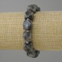 Bransoletka z labradorytu i laurvikitu wielościenne, średnica 11, 5-12x9-11 mm ± koraliki 3 mm ±, długość 18 cm ± na gumce